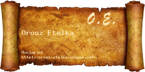 Orosz Etelka névjegykártya