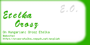 etelka orosz business card